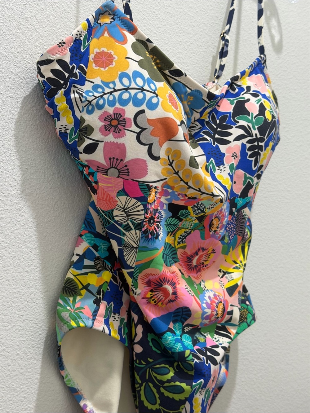 Johnny Was Layla Spaghetti Strap One-Piece Swimsuit NWOT